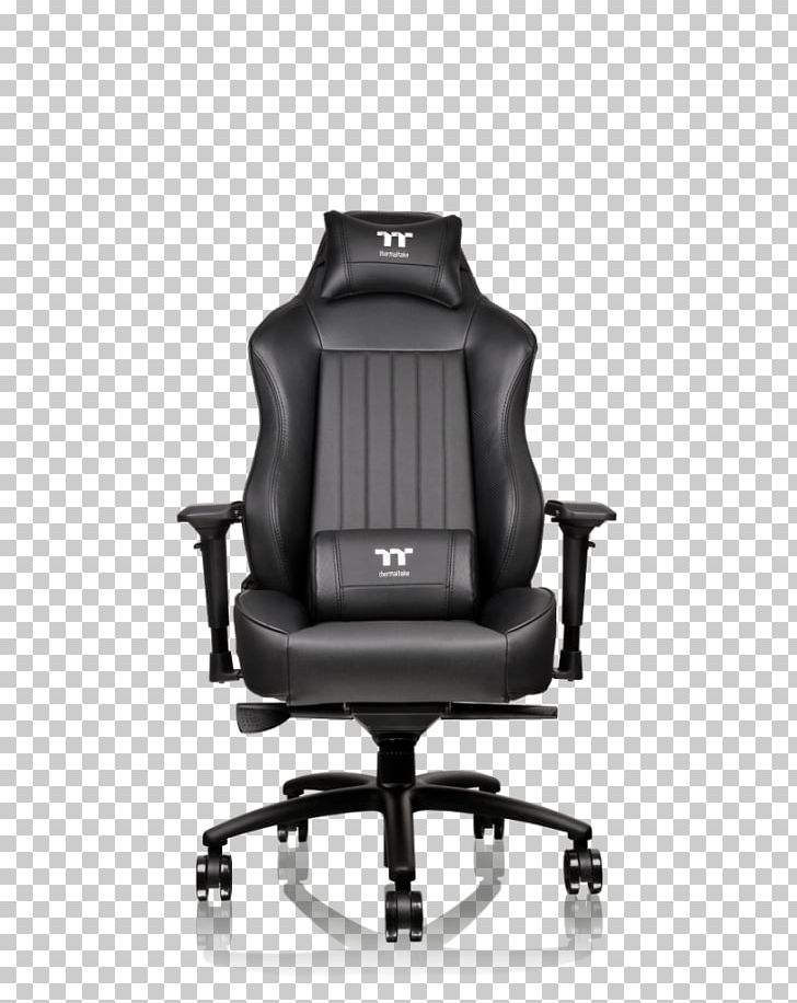 Computer Cases & Housings Thermaltake Electronic Sports Gaming Chair Video Game PNG, Clipart, Angle, Armrest, Black, Black And White, Car Seat Cover Free PNG Download