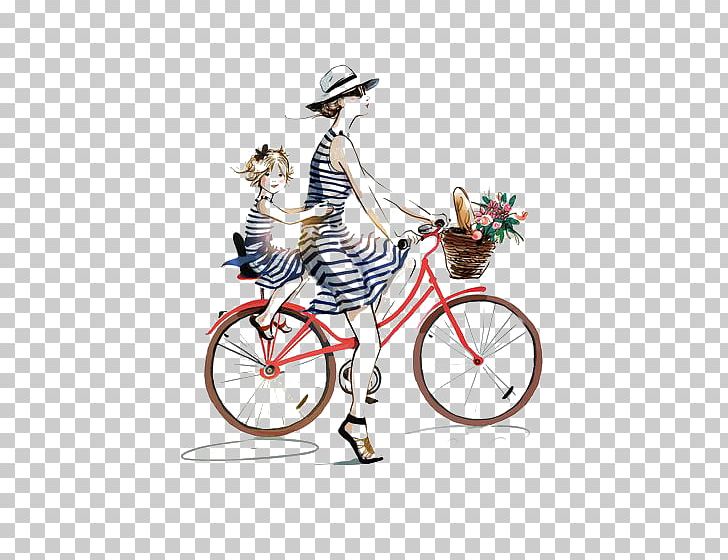 Drawing Illustrator Fashion Illustration Illustration PNG, Clipart, Bicycle, Bicycle, Bicycle Accessory, Bicycle Frame, Cartoon Free PNG Download