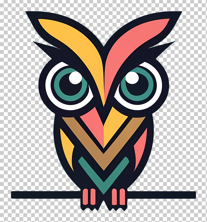 Owl - Colorful Owl Illustration PNG