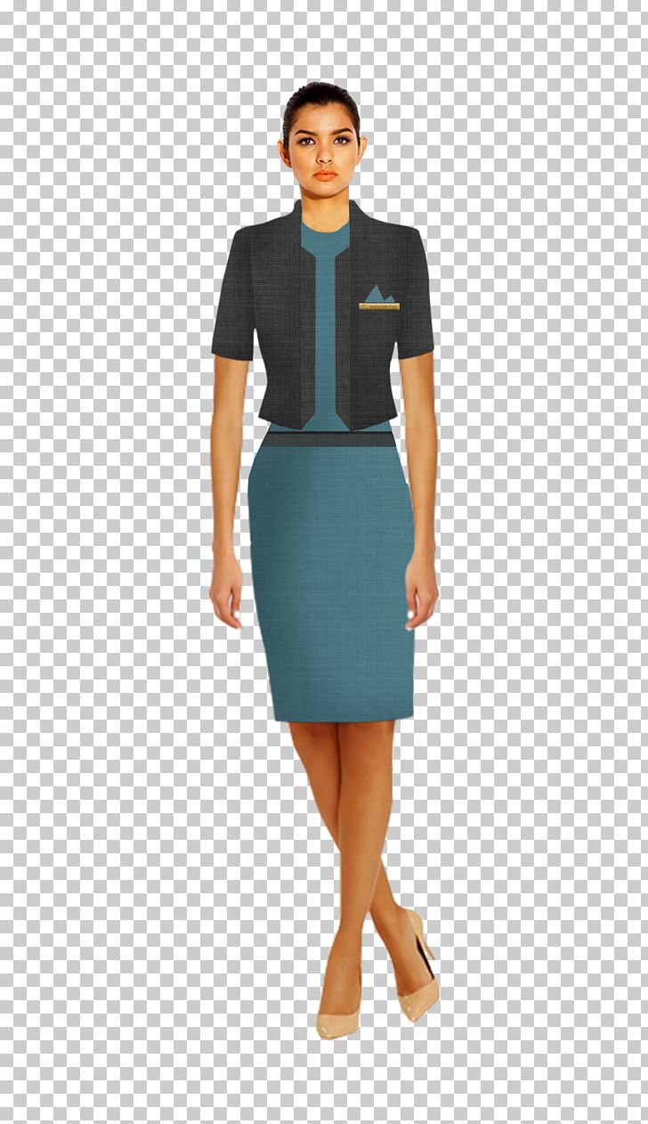 Guest Relations Receptionist Uniform Clothing PNG, Clipart, Abdomen, Clothing, Day Dress, Dress, Electric Blue Free PNG Download