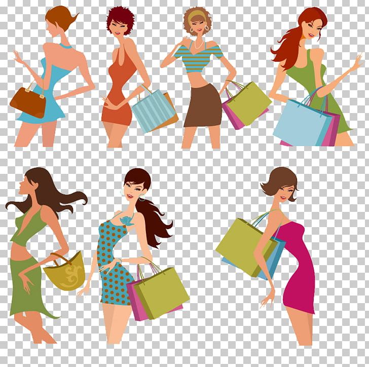 Fashion Shopping Woman Illustration PNG, Clipart, Arm, Business Woman, Coffee Shop, Color, Encapsulated Postscript Free PNG Download