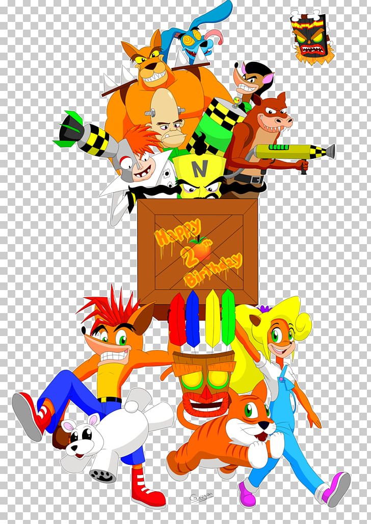 Guaguan Fan Art Crash Bandicoot Birthday PNG, Clipart, Art, Artwork, Birthday, Cartoon, Coco Bandicoot Free PNG Download