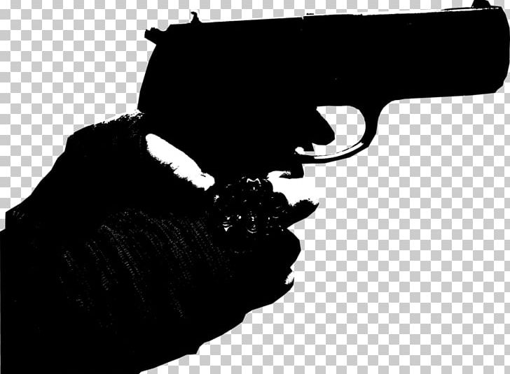Firearm Pistol Silhouette PNG, Clipart, Ak47, Automatic Firearm, Black, Black And White, Clip Free PNG Download