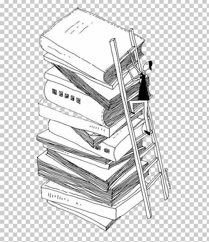 Book Stairs Ladder PNG, Clipart, Adobe Illustrator, Angle, Artwork, Black And White, Book Free PNG Download