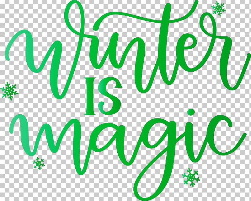 Winter Is Magic Hello Winter Winter PNG, Clipart, Green, Hello Winter, Leaf, Logo, Number Free PNG Download