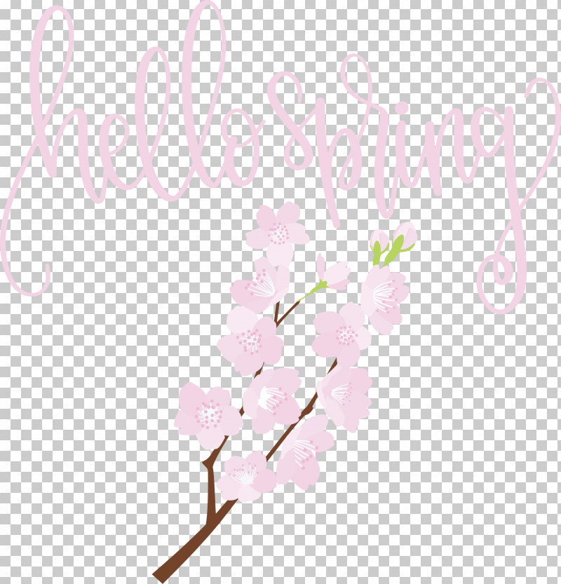 Hello Spring Spring PNG, Clipart, Cherry, Cherry Blossom, Floral Design, Flower, Hello Spring Free PNG Download