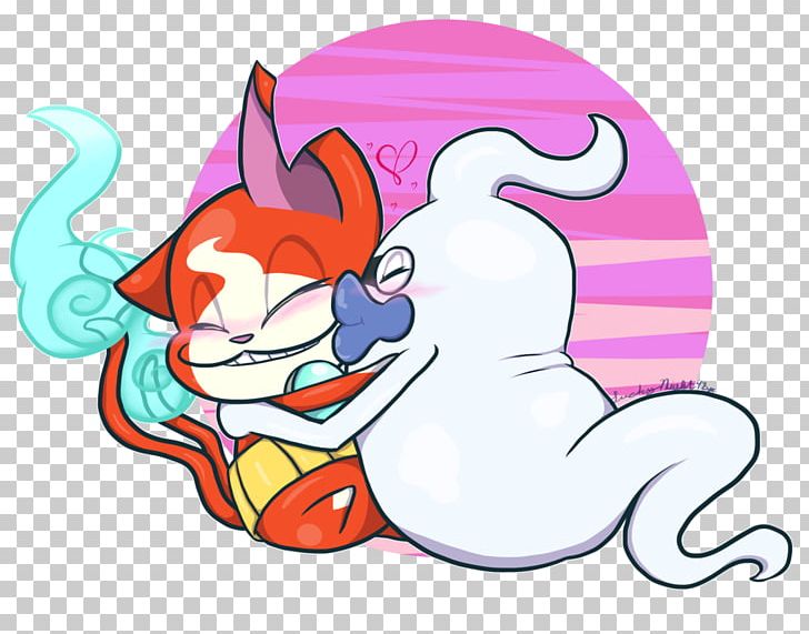 Jibanyan Yo-Kai Watch Yōkai Kiss PNG, Clipart, Art, Artwork, Cartoon, Comics, Drawing Free PNG Download