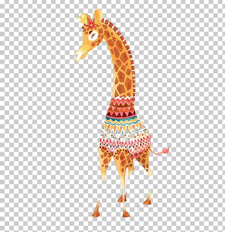 Northern Giraffe Color Illustration PNG, Clipart, Animals, Cartoon, Colorful Background, Coloring, Color Pencil Free PNG Download