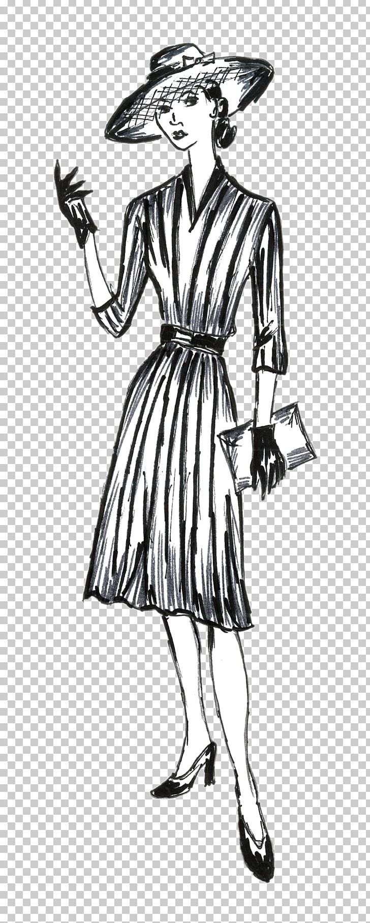 Dress Fashion Shoe Costume Pattern PNG, Clipart, Arm, Art, Black And White, Clothing, Costume Design Free PNG Download
