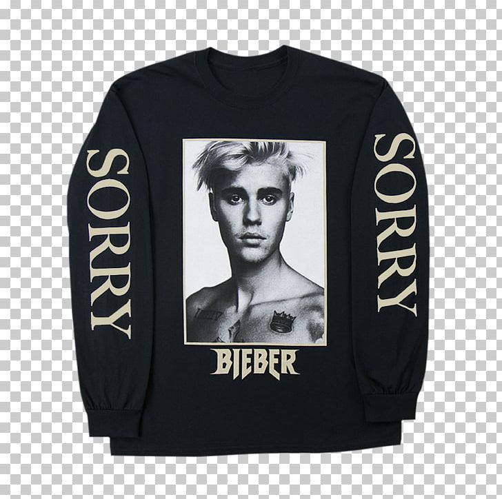Justin Bieber Hoodie Purpose World Tour Long-sleeved T-shirt PNG, Clipart, Beliebers, Black, Bluza, Brand, Crew Neck Free PNG Download