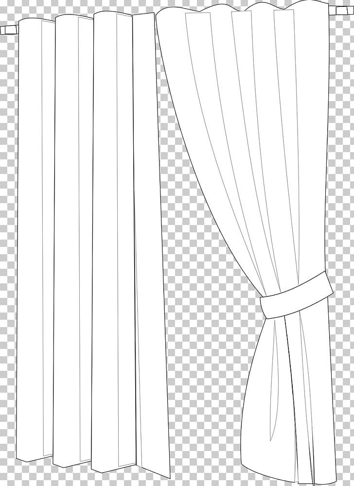 Paper Drawing White Furniture PNG, Clipart, Angle, Area, Art, Black And White, Curtains Free PNG Download