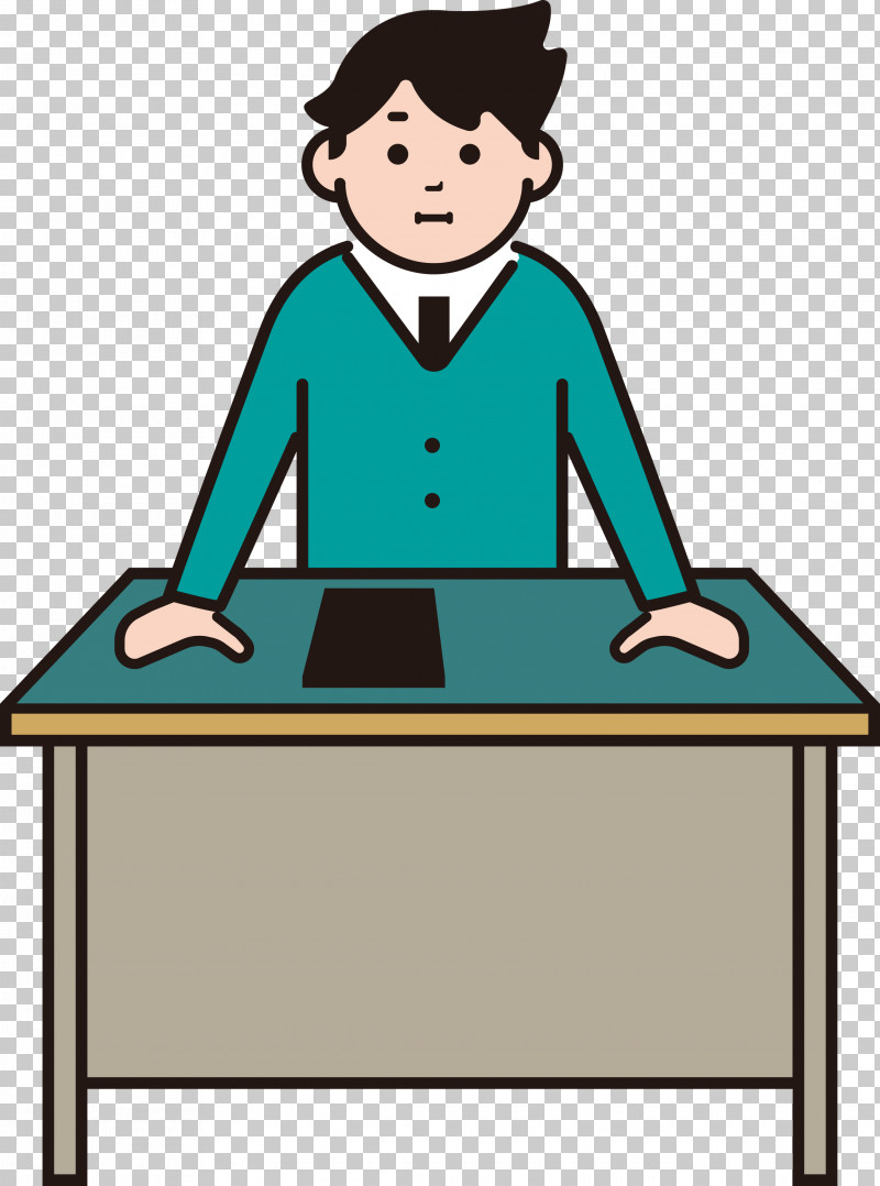 Teacher Desk Male PNG, Clipart, Behavior, Desk, Education, Furniture, Geometry Free PNG Download