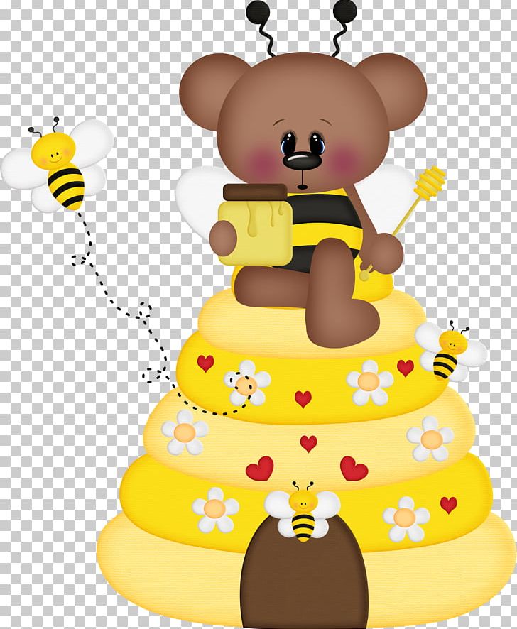 Bee Bear Insect Drawing PNG, Clipart, Animal, Bear, Bee, Beehive, Birthday Cake Free PNG Download