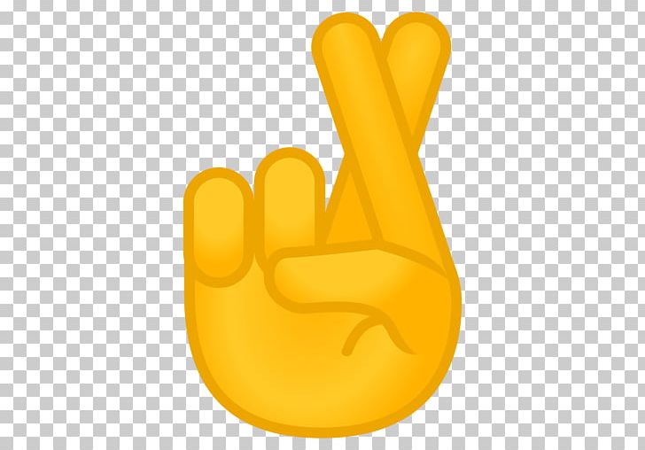 Fingers crossed text emoji