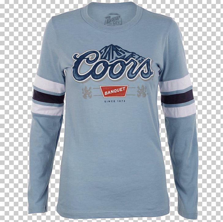 Long-sleeved T-shirt Long-sleeved T-shirt Coors Brewing Company Logo PNG, Clipart, Active Shirt, Blue, Brand, Clothing, Coors Free PNG Download