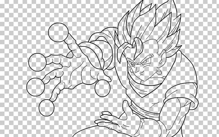 Gotenks Gogeta Vegerot Line Art Drawing PNG, Clipart, Angle, Arm, Art, Black, Character Free PNG Download