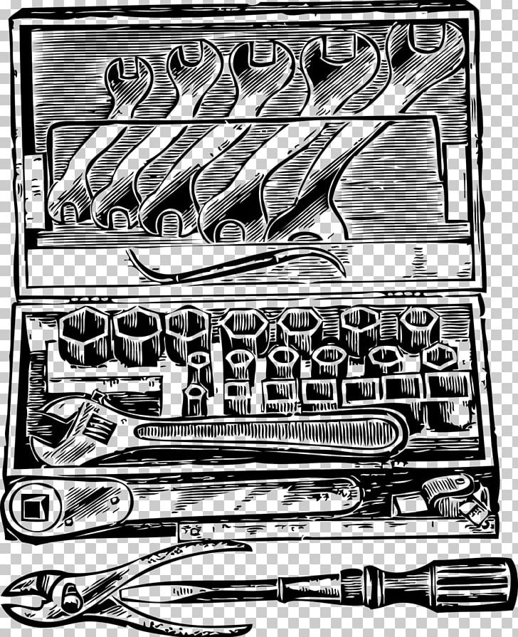 Tool Boxes Hand Tool PNG, Clipart, Angle, Automotive Design, Black And White, Box, Comics Artist Free PNG Download