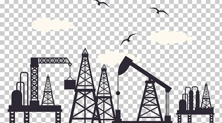 Oil Refinery Petroleum Industry Oil Platform Chemical Industry PNG, Clipart, Black And White, Factory, Graphic Design, Landmark, Line Free PNG Download