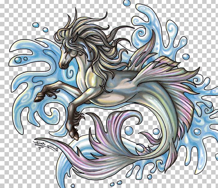 Hippocampus Legendary Creature Mythology Seahorse Pegasus PNG, Clipart, Animals, Art, Dragon, Drawing, Fictional Character Free PNG Download