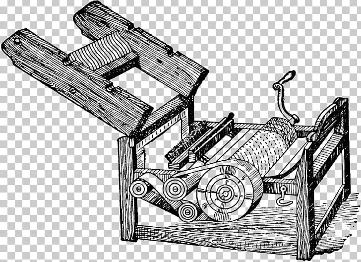 Industrial Revolution Cotton Gin Invention PNG, Clipart, Angle, Automotive Exterior, Auto Part, Black And White, Cotton Free PNG Download