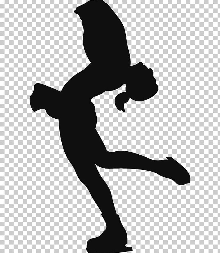 Ice Skating Figure Skating Sport Silhouette Ice Skates PNG, Clipart, Arm, Black, Black And White, Figure, Figure Free PNG Download