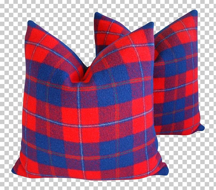 Tartan Throw Pillows Cushion PNG, Clipart, Cushion, Electric Blue, Furniture, Linens, Material Free PNG Download