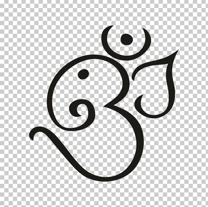 Ganesha Om Tattoo Hinduism Symbol PNG, Clipart, Abziehtattoo, Black And White, Body Art, Body Jewelry, Circle Free PNG Download