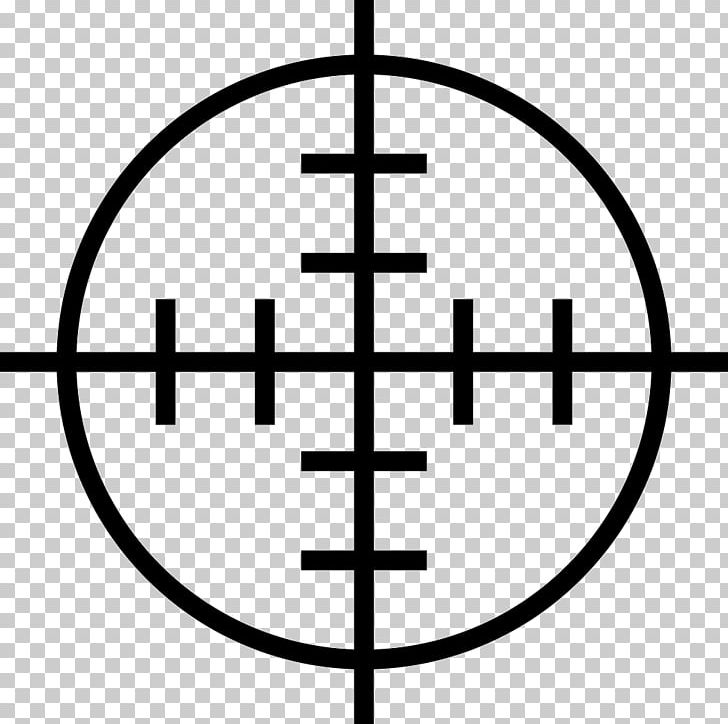 Shooting Target Gun Weapon Reticle PNG, Clipart, Angle, Area, Black And White, Circle, Computer Icons Free PNG Download