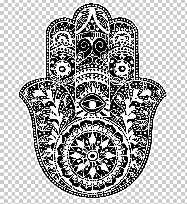 Hamsa T-shirt Amulet Symbol Hand PNG, Clipart, Amulet, Black And White, Black White, Buddhist Prayer Beads, Circle Free PNG Download