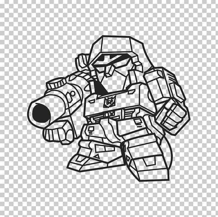 Line Art Ironhide Megatron Robot PNG, Clipart, Angle, Area, Art, Artwork, Black Free PNG Download