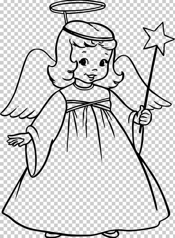 Coloring Book Guardian Angel Gabriel Child PNG, Clipart, Adult, Angel, Angle, Arm, Black Free PNG Download