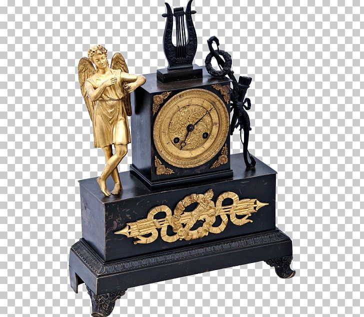 French Empire Mantel Clock Fireplace Mantel Gilding PNG, Clipart, Antique, Bronze, Bronze Caster, Bronze Sculpture, Clock Free PNG Download