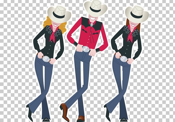 country line dancing clipart