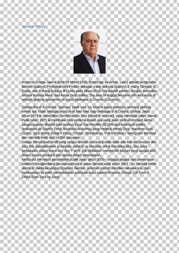 Newspaper Amancio Ortega Font PNG, Clipart, Amancio Ortega, Newspaper, People, Professional, Text Free PNG Download