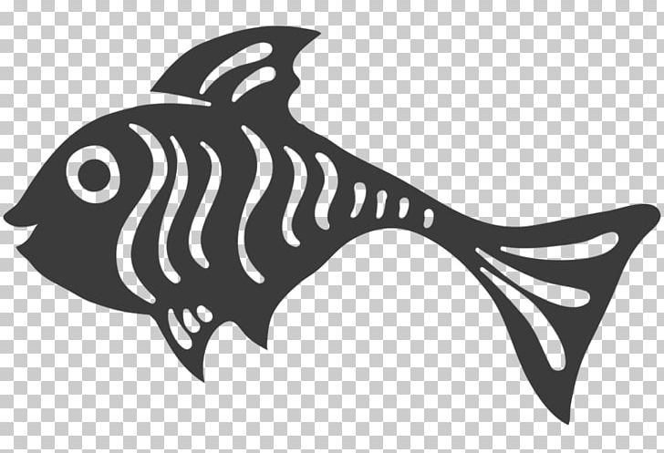 Fish Happiness Wall Decal PNG, Clipart, Animals, Black, Black And White, Decal, Drawing Free PNG Download