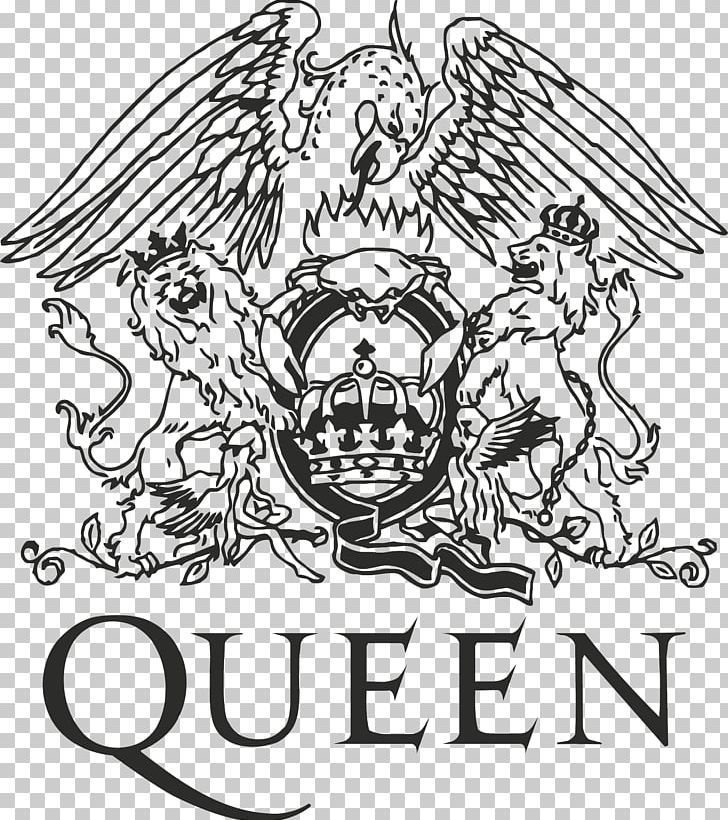 Queen Rocks Musical Ensemble Logo PNG, Clipart, Arm, Art, Artwork, Black, Black And White Free PNG Download