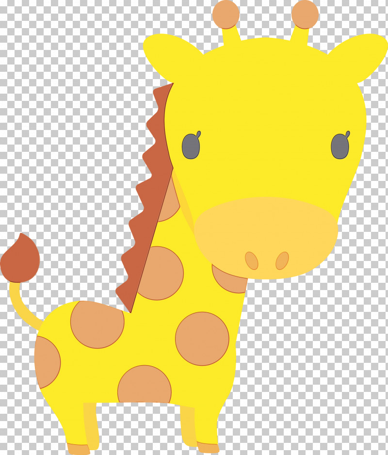 Giraffe Yellow Giraffidae Cartoon Animal Figure PNG, Clipart, Animal Figure, Cartoon, Giraffe, Giraffidae, Paint Free PNG Download