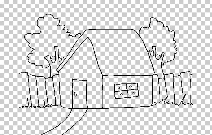 Drawing Coloring Book House Fence Black And White PNG, Clipart, Angle, Area, Art, Artwork, Bedroom Free PNG Download