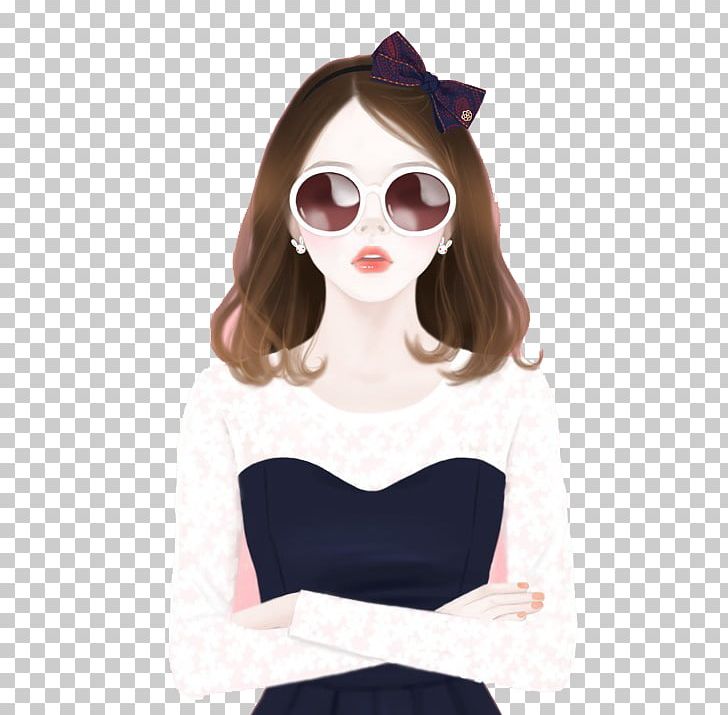 Avatar Cartoon Girl Cuteness Illustration PNG, Clipart, Black, Comics, Drawing, Entertainment, Eyewear Free PNG Download