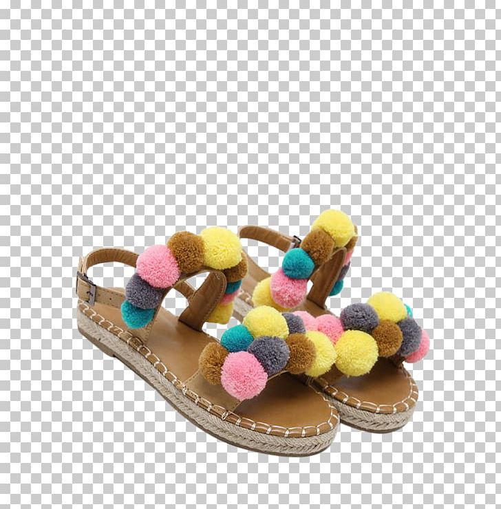 Sandal Flip-flops High-heeled Shoe Pom-pom PNG, Clipart, Fashion, Flip Flops, Flipflops, Flower, Footwear Free PNG Download