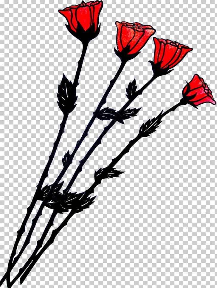 Red Rose Drawing White Color PNG, Clipart, Art, Artwork, Black, Branch, Color Free PNG Download