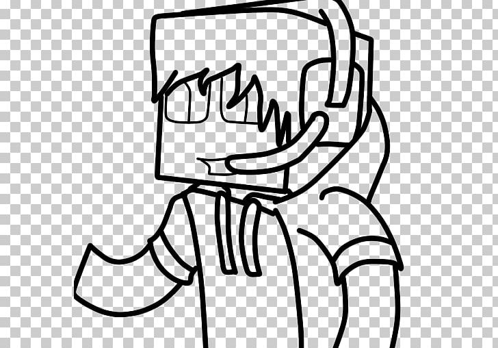 Minecraft Black And White Cartoon Drawing Line Art PNG, Clipart, Amazing World Of Gumball, Area, Arm, Art, Artwork Free PNG Download