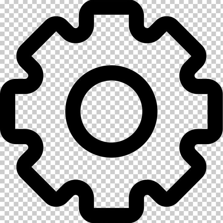 Gear Computer Icons Symbol PNG, Clipart, Area, Black, Black And White, Circle, Cogwheel Free PNG Download