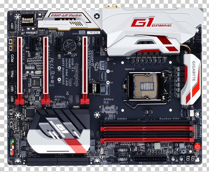 Intel GA-Z170X-Gaming G1 Motherboard Gigabyte Technology LGA 1151 PNG, Clipart, Atx, Central Processing Unit, Computer Component, Computer Cooling, Computer Hardware Free PNG Download