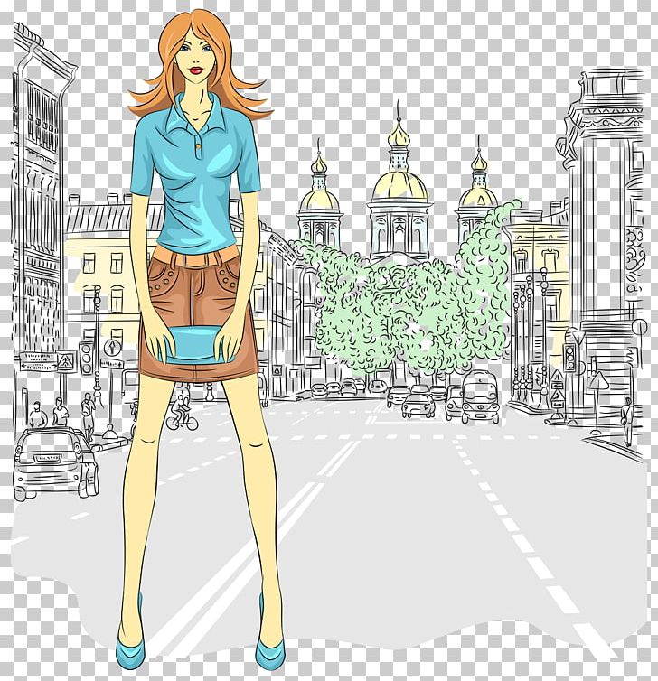 Fashion Stock Photography Illustration PNG, Clipart, Building, Business Woman, Cartoon, Fashion Design, Fashion Girl Free PNG Download