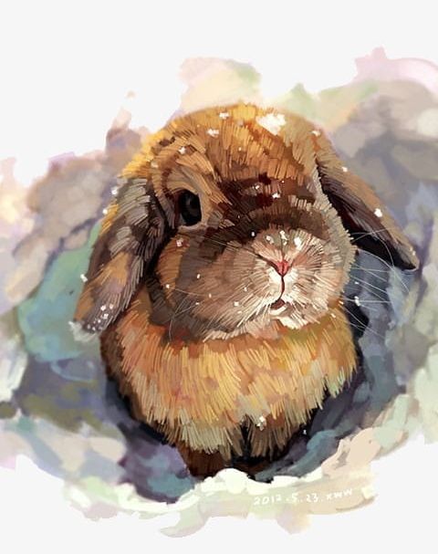 Hand-painted Watercolor Rabbit PNG, Clipart, Animal, Creative, Creative Cute, Cute, Decorative Free PNG Download