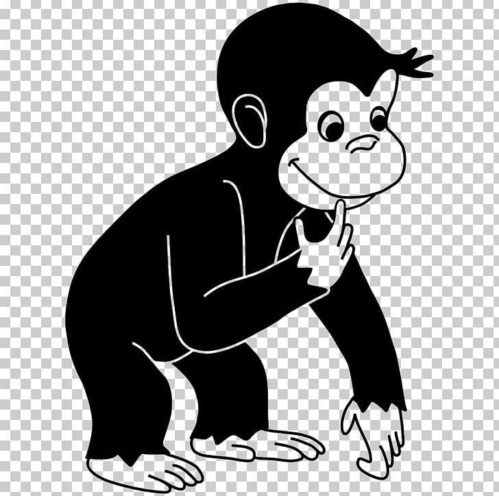 Wall Decal Curious George Motiv Character PNG, Clipart, Artwork, Black, Black And White, Boat, Boy Free PNG Download