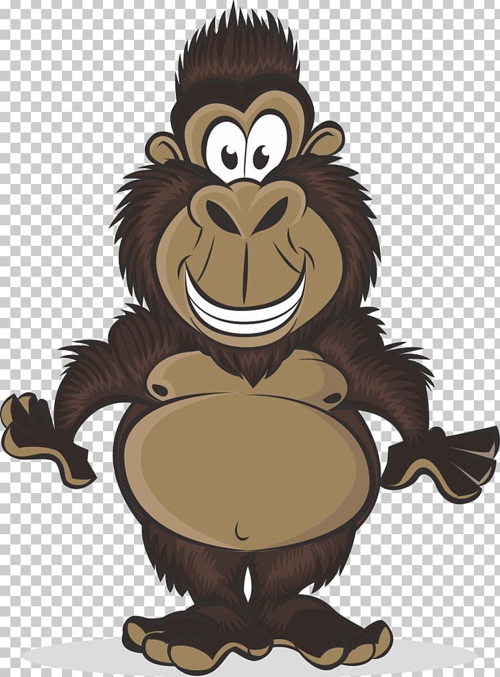Western Gorilla Ape Child Illustration PNG, Clipart, Animal, Animals, Brown Background, Brown Dog, Brown Flower Free PNG Download