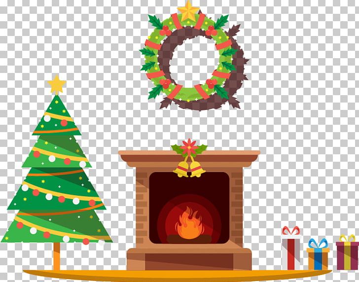 Christmas Tree Christmas Ornament Fireplace PNG, Clipart, Balloon Cartoon, Cartoon, Chimney, Christmas Card, Christmas Decoration Free PNG Download