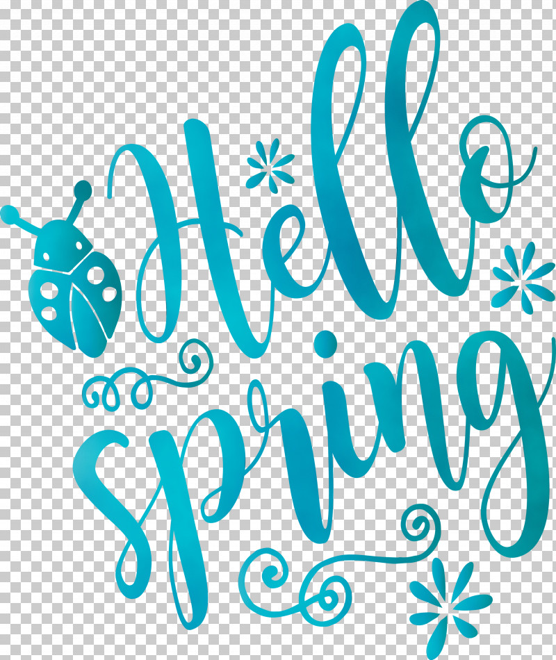 Text Turquoise Font PNG, Clipart, Hello Spring, Paint, Spring, Text, Turquoise Free PNG Download